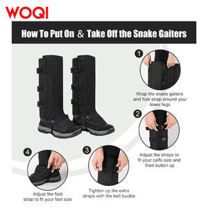 Polainas impermeables WOQI para senderismo, montañismo, deportes de hielo y nieve, protectores de piernas para adultos, tela Oxford, neopreno - Product Image 4