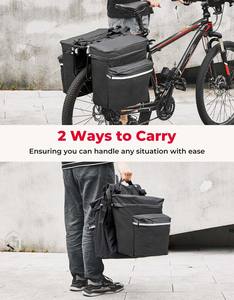 Échantillon gratuit Sac de vélo isotherme multifonctionnel imperméable de grande capacité Sac de coffre de vélo Sac de vélo - Product Image 2