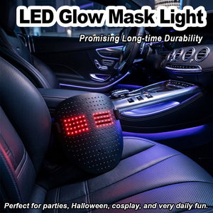 Máscara LED con Luz Facial, Recargable Tipo-C, Activación por Movimiento, Estética Cyberpunk, Cosplay de Halloween, Neón Brillante, USB - Product Image 4