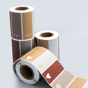 Stampa di adesivi in oro rosa, rotolo impermeabile rotolo di lamina d'oro lucido Logo personalizzato etichetta di imballaggio (vecchio) - Product Image 2