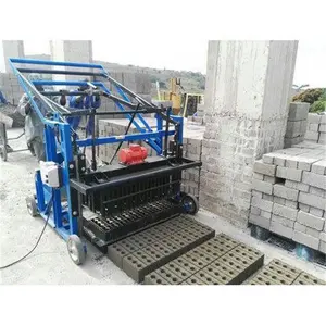 Easy move simple operation small manual vibration brick block making machine with several molds