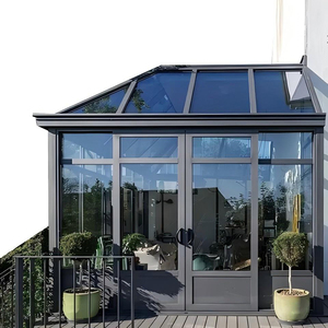 Vente directe usine – Véranda triangulaire minimaliste en alliage d'aluminium et double vitrage trempé pour villa et jardin - Product Image 3