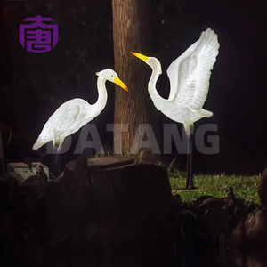 โคมไฟศิลปะไฟเบอร์กลาสรูปนกกระยางจาก3D สำหรับตกแต่งสวนสนุกกลางแจ้งและห้างสรรพสินค้าจัดอันดับ IP65สำหรับตกแต่งหน้าต่างร้านค้า - Product Image 5