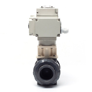 วาล์วบอลไฟฟ้า PVC รุ่น Q911F ขนาด 1 นิ้ว แบบเกลียว สำหรับสารกรดอ่อนและสารด่าง ใช้ในระบบบำบัดน้ำ พร้อมการป้องกันระดับ IP68 - Product Image 1