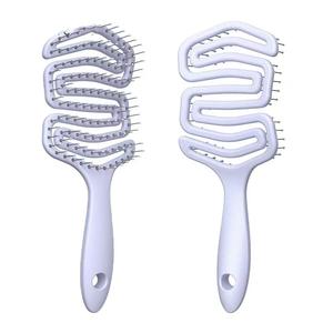 Nuovo pettine soffice utilizzabile sia su capelli bagnati che asciutti, addio alle punte piatte, design a mezzaluna che si adatta alla forma della testa, perfetto per l'uso domestico - Product Image 6