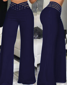 <span class=keywords><strong>Pantalon</strong></span> décontracté taille haute ajouré pour <span class=keywords><strong>femme</strong></span>, coupe droite et ample, jambe large, collection été 2026 - Product Image 3