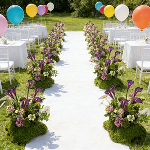 Centros de Mesa Personalizados con Bolas de Flores Artificiales de Seda Realistas e Impermeables para Bodas y Cumpleaños, con Hojas Verdes - Product Image 2