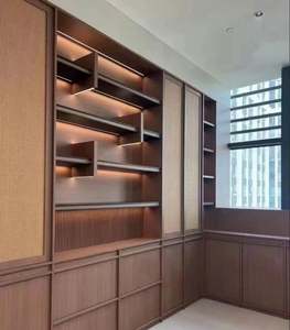 Étagère bibliothèque bibliothèque personnalisée maison salon affichage casier étagère de rangement avec verre chambre bibliothèque - Product Image 3