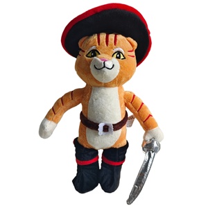 Nouvelle peluche de style anime avec bottes, inspirée du <span class=keywords><strong>film</strong></span> pour chats, best-seller transfrontalier, en stock, vente directe - Product Image 1