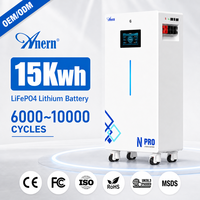 Batterie Anern Deep Cycle LiFePO4 48V 51.2V 100AH 200AH pour stockage solaire domestique avec 6000 cycles certifiée CE