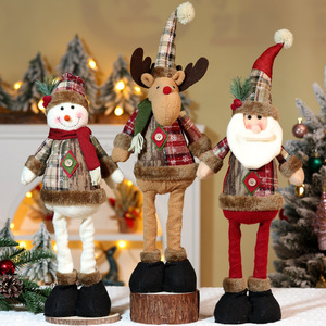 Décorations de Noël faites à la main Père Noël Bonhomme de neige Renne Ornements Bonne année Poupées de Noël pour décorations intérieures - Product Image 5
