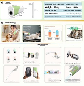 ไดร์เป่าผมสัตว์เลี้ยงทำจากพลาสติกแรงสูงเป่าลมสำหรับแมวและสุนัขไดร์เป่าผม<span class=keywords><strong>ท</strong></span>ี่รองคอเป่าผมเสียงเบา - Product Image 3