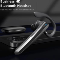 Auriculares Bluetooth N19 con Cancelación de Ruido ENC, Gancho para una Sola Oreja, Manos Libres para Conductor de Camión, Trabajador, Zoom, Teléfono Celular, Micrófono Inalámbrico