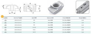 Nhà Sản Xuất Tùy Chỉnh Sản Xuất Kẽm Màu Xanh Thép M4 <span class=keywords><strong>M5</strong></span> M6 M8 Búa Đầu T Khe Cắm <span class=keywords><strong>Nut</strong></span> Cho 4040 4545 Nhôm Hồ Sơ - Product Image 2