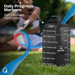Botella de Agua Deportiva de Plástico de Gran Capacidad a Prueba de Fugas con Marcador de Tiempo para Entusiastas del Fitness - Product Image 5