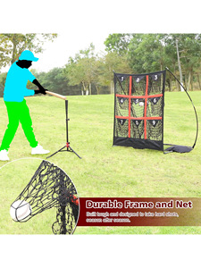 <span class=keywords><strong>9</strong></span>-Bolsillo de béisbol Softball <span class=keywords><strong>Pitching</strong></span> Strike Zone Target Batting <span class=keywords><strong>Net</strong></span> con respaldo para golpear la práctica de bateo de captura - Product Image 3