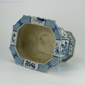 Vente en gros de pots à <span class=keywords><strong>fleurs</strong></span> en porcelaine de style vintage chinois de Jingdezhen, motif bleu et blanc d'oiseaux et de <span class=keywords><strong>fleurs</strong></span> - Product Image 6