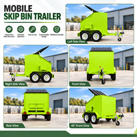 Remorque à benne mobile robuste en acier pour le recyclage, avec certification WMI DOT CE, pour la gestion des déchets de construction