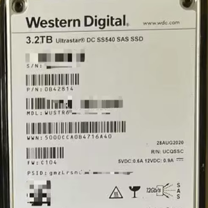 WUSTR6432BSS204 Ultrastar SS540 3.2 TB โซลิดสเตทไดรฟ์ 2.5 นิ้ว แบบภายใน SAS (12Gb/s SAS) สำหรับ WUSTR6432BSS204 - Product Image 1