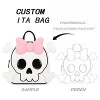 Sac à dos Ita Bag personnalisé de haute qualité pour fans de Game Boy, en forme de console, avec panneau transparent et organisateur de badges, pour collectionneurs et joueurs