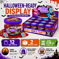 Halloween Limited Skull Shape Gummy Eetbare Slime Vloeibare Snoep Pot Leuk Schepbaar Extra Zuur Gel Saus Fruit Snoepjes