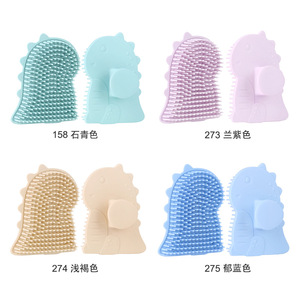 Cepillo de baño de silicona con forma de dinosaurio, cerdas suaves, cepillo para masaje y lavado del cabello para bebés y niños - Product Image 5