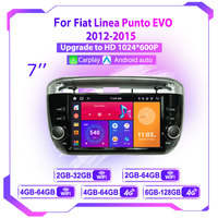 Autoradio Android 2Din pour Fiat Linea Punto EVO 2012-2015 Lecteur multimédia 7 pouces Carplay Stéréo Autoradio Navigation GPS
