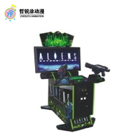 Grande console de jeu de tir simulateur adulte jeu vidéo city deluxe double gun Gatling gun shooting gun game machine