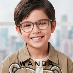 Gafas para niños, montura ovalada Tr90, almohadillas nasales de silicona líquida, protección contra luz azul, unisex - Product Image 3