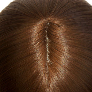 Custom Silicone Skin Natural European Human <strong>Hair</strong> <strong>Women</strong> <strong>Topper</strong> Toupee Wig <strong>Hair</strong> Replacement - Product Image 4