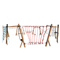 Équipement de parcours d'obstacles d'entraînement pour enfants et adultes en acier galvanisé, certifié CE, personnalisé pour l'extérieur et usage commercial, pour parcs de fitness