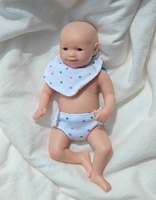 Poupées bébé nouveau-né réalistes de 6 pouces avec corps complet en silicone souple et solide pour les filles-Mini jouet en peluche réaliste Reborn