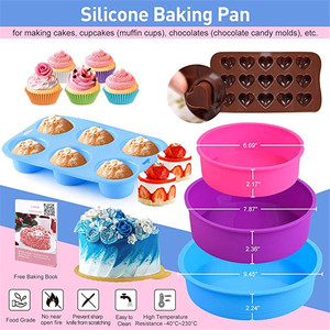 Juego <span class=keywords><strong>de</strong></span> soporte para pasteles <span class=keywords><strong>de</strong></span> 342 piezas con moldes para pasteles <span class=keywords><strong>de</strong></span> silicona, plato giratorio, herramientas para hornear para amantes <span class=keywords><strong>de</strong></span> los pasteles - Product Image 5