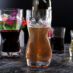 Vaso de cerveza transparente para mujer, vaso de vidrio artístico, novedad de <span class=keywords><strong>2022</strong></span> - Product Image 4