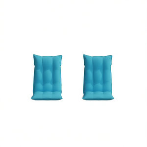 Juego de 2 cojines para silla de exterior de respaldo alto, color azul claro, acolchados, extraíbles, lavables, para todas las estaciones, relleno de fibra de poliéster - Product Image 1