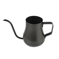 Bec à col de cygne pour café et théière bouilloire en métal avec oreille suspendue et main émoussée longue et étroite tasse à goutte pour café