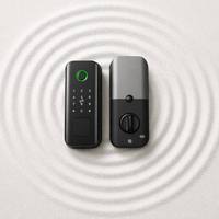 Cerradura Inteligente Ultrafina de Aleación de Aluminio con Memoria, Huella Dactilar Biométrica en la Nube, Tarjeta, Llave Mecánica y Cerrojo para Puertas de Madera
