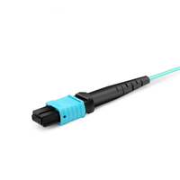 Prix usine Aqua Color OM3 50 / 125um MPO MPO LSZH Cordon de raccordement à fibre optique à faible perte