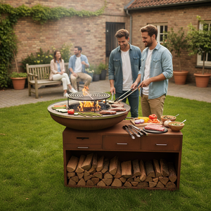 Nouvelle <span class=keywords><strong>Table</strong></span> de Jardin Moderne en Acier Multifonction avec Brasero et <span class=keywords><strong>Plancha</strong></span> Intégrés pour <span class=keywords><strong>la</strong></span> Vente en Gros - Product Image 6