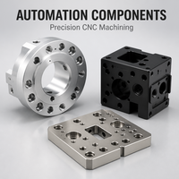 Pièces de machines d'automatisation personnalisées, composants de précision usinés CNC en aluminium et acier inoxydable avec perçage et usinage