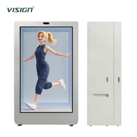 VISIGN Boîtier LCD hologramme 4K transparent de 86 pouces à taille humaine avec caméra à écran tactile pour exposition de détail Vitrine virtuelle
