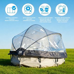 Cúpula para Piscina de PVC de 15 Pies, Verano 2026, Envío desde Almacén en EE. UU., Cubierta Impermeable con Protección UV y Parasol para Piscinas de 185 Pulgadas - Product Image 5