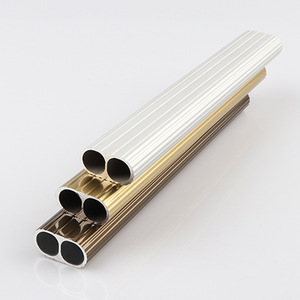 We Aluminum Alloy Clothes Hanging Rods Double Damper Track Wall Mount <b>Wardrobe</b> <b>Hardware</b> - Product Image 3