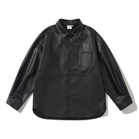 Nouveau Style Hommes Logo Personnalisé Chemises Veste Hommes Vintage Starter Veste High Street Cargo Pantalon Vestes En Cuir Moto