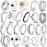 Bagues MULA tendance en argent véritable 925, zircon scintillant, papillons, ailes d'ange, bijoux fins populaires pour femmes, fabrication de bagues DIY