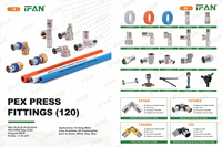 IFAN usine OEM couleur personnalisé en laiton PEX Al connecteur de tuyau eau chaude et gaz 16-63mm raccords de tuyauterie en aluminium multicouche
