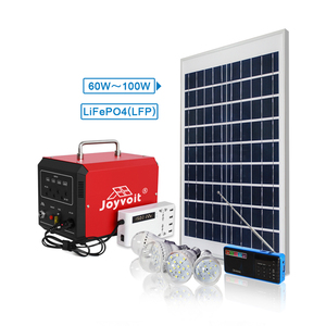 Prepaid Outdoor Smart <b>Solar</b> Home Energy System 200W <b>Solar</b> Pure Sine Wave Stackable Design Battery IP65 - Product Image 1