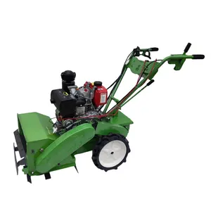 Nuevas máquinas de cultivo de tierras, mini motocultor diésel, 9 HP, arranque eléctrico, motor diésel, tractor caminante con motocultor