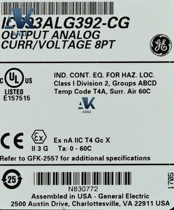 IC693ALG392 GE Fanuc Série 90-30 RX3i Module de sortie de courant/tension analogique - Product Image 3