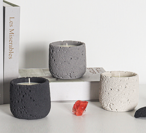 Tarro de hormigón blanco al por mayor para hacer velas, soporte de cemento para guardar fósforos o lápices, decoración del hogar - Product Image 3